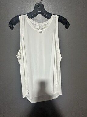 Spanx AirEssentials Sleeveless Top Womens Size M White Stretch Nylon Tank Blouse
